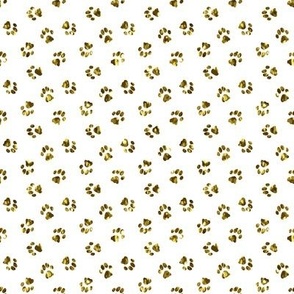 Gold confetti kitty cat paw prints