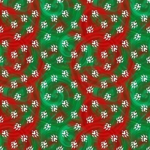 Holiday red green swirl Ferret tracks