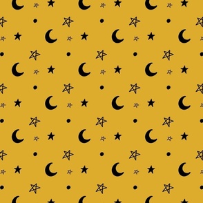 Moon/Stars - squash/black