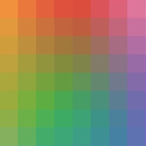 gradients in 1" pixelsquares, bright rainbow colors