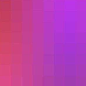 one-inch gradient pixelsquares - red, pink, magenta and purple