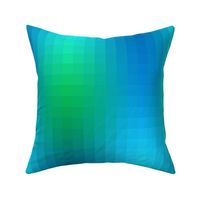 one-inch gradient pixelsquares - blue, green, aqua, turquoise
