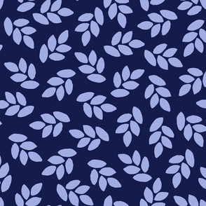 Azure Leaves in Indigo in Large Scale