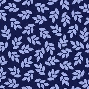 Azure Leaves in Indigo in Small Scale