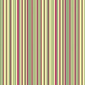 Jungle Happiness Stripes-Canary_ Forest_ Fuschia and Light Sage