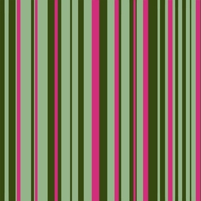 Jungle Happiness Stripes-Light Sage_ Forest and Fuschia