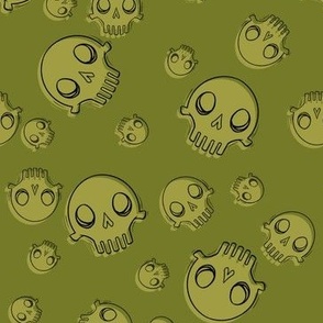 Offset Skulls (Green)