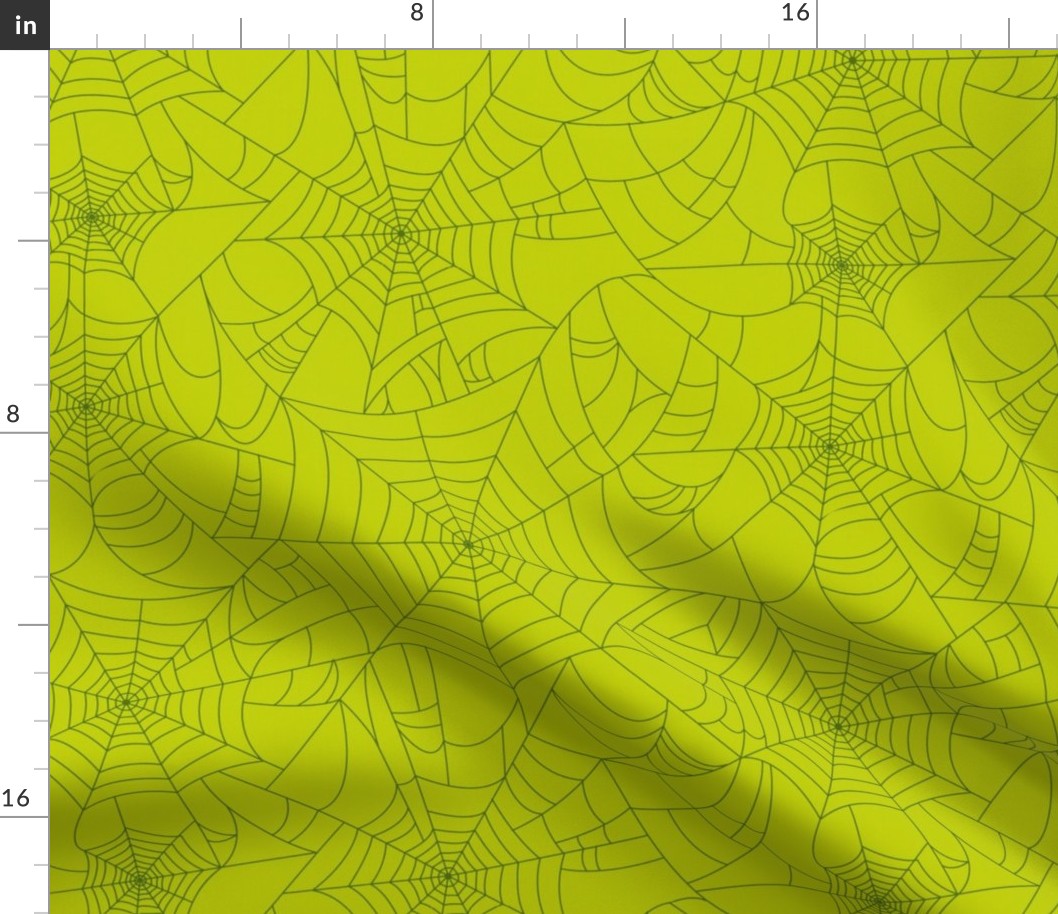 Spiderwebs - acid green