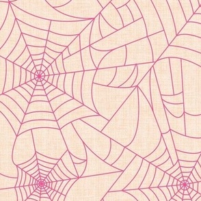 Spiderwebs - cream/pink