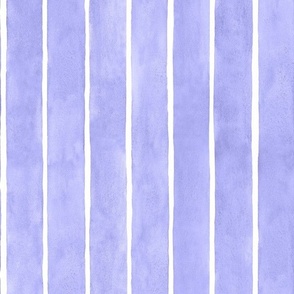 Periwinkle Very Peri Broad Vertical Stripes -Medium Scale - Watercolor Textured Lavender 6667AB