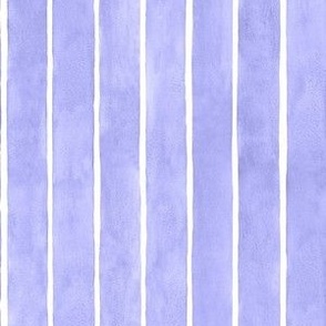 Periwinkle Very Peri Broad Vertical Stripes - Smal Scale - Watercolor Textured Lavender 6667AB
