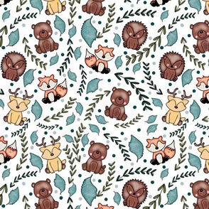 Woodland friends and dots! 
