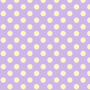 morning dream polka dots pastel yellow on light purple