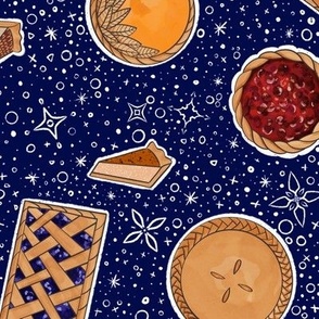 Christmas Pies on Blue | Large scale