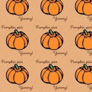 Harvest Pumpkin pie pumpkins with lettering