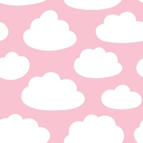 (large) just the clouds on pastel pink
