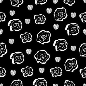 white-roses-black-pattern