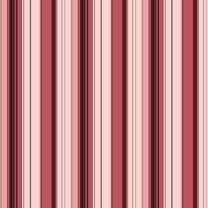 Four shades of pink vertical stripes
