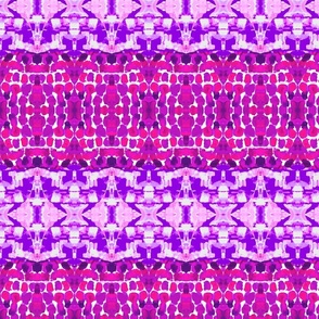 Moroccan Mosaic Striped  Bands Pink Purple Magenta Watercolor