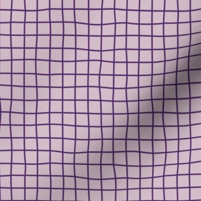Whimsical dark purple Grid Lines on a light purple background