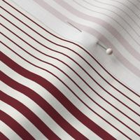 French Farmhouse Stripes Claret 77222c and Natural fefdf4