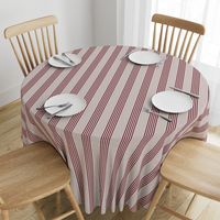 French Farmhouse Stripes Claret 77222c and Natural fefdf4