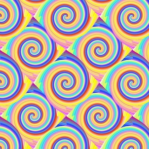 The Swirly Rainbow Squares Spiral Experiment