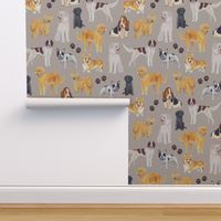 Cute Dogs Pattern (beige) 