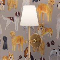 Cute Dogs Pattern (beige) 