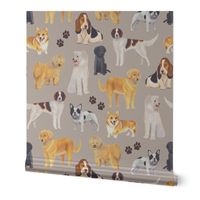 Cute Dogs Pattern (beige) 