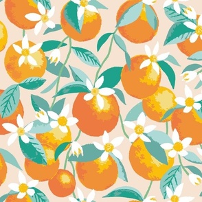 Orange Fruit and Flowers 