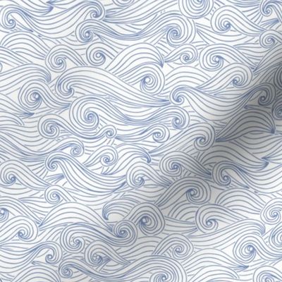 Woodcut waves wallpaper Large scale in ink by Pippa Shaw