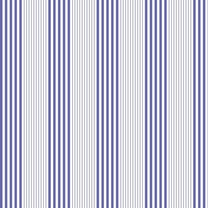 French Farmhouse Stripes Very Peri 6667ab and White ffffff