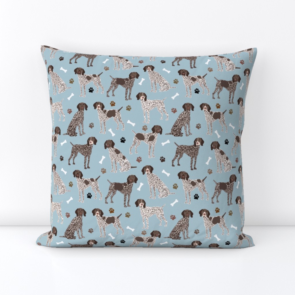 German Shorthaired Pointer Dog Paws and Bones Blue