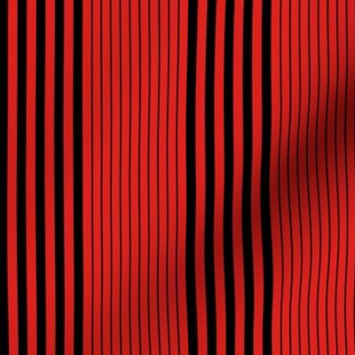 Graphic Stripe Fan Tan Alley Red e0201b and Black 000000