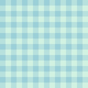 blue mint gingham, 1/2" squares 