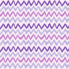 Handpainted Ikat Stripes in Purple - Small