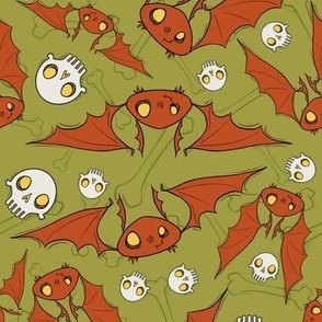 Scattered Bats (Green)