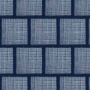 light and dark blue woven patch