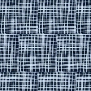 Light Blue Weave Pattern on Navy Blue