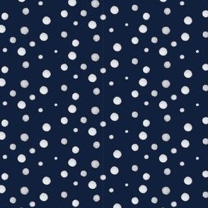 Watercolor Bubbles on Navy Blue