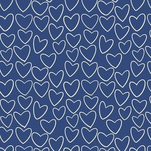 Valentine Hearts Allover Dark Blue
