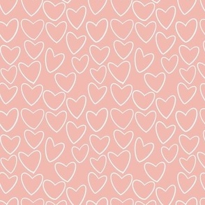 Valentine Hearts  Allover Pale Pink