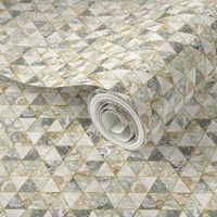 Triangular Marbled Tiles in Sage Green - Small Scale - Evergreen Fog Olive Tan Beige Triangles Faux Textures