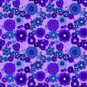70s Floral Purple