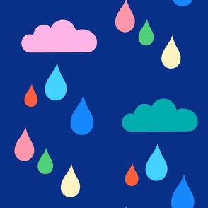 Rain - dark blue - medium