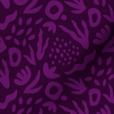 Matisse Shapes Plum on Dark purple large scale