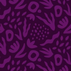 Matisse Shapes Plum on Dark purple large scale