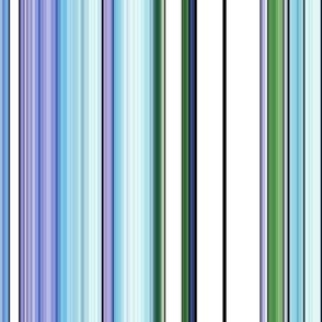 Blue, very peri, green and white stripes seamless pattern