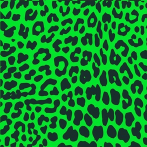 Neon Green Leopard Print | Animal Print | Happy Prints